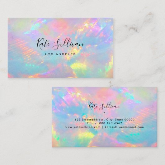 カラフルオパール名刺 名刺 (正面/裏面)
