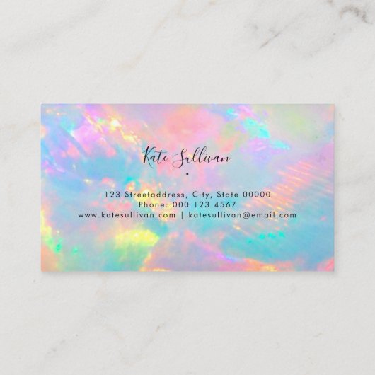 カラフルオパール名刺 名刺 (裏面)