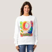カラフルオリジナル抽象芸術アートへ衣服 スウェットシャツ (正面フル)