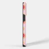 カラフルオレンジ柄  iPhoneケース (右側面)