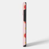 カラフルオレンジ柄  iPhoneケース (左側面)