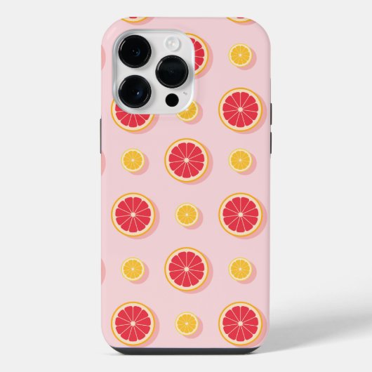 カラフルオレンジ柄  iPhoneケース (裏面)