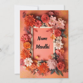 カラフルオレンジ・メンディ 招待状