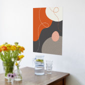 カラフルオーガニックポスターモダンアート 箔ポスター (レイダウン (キッチン))