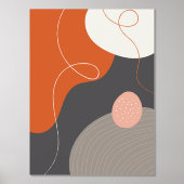 カラフルオーガニックポスターモダンアート 箔ポスター (正面)