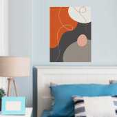 カラフルオーガニックポスターモダンアート 箔ポスター (インサイチュ (寝室))