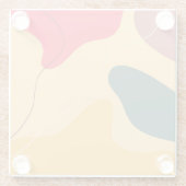 カラフルオーガニック抽象芸術の背景 ガラスコースター (裏面)