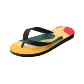 カラフルオーガニック抽象芸術の背景 キッズビーチサンダル (アングル)