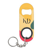 カラフルオーガニック抽象芸術の背景 キーホルダー栓抜き (正面)