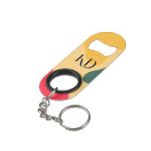 カラフルオーガニック抽象芸術の背景 キーホルダー栓抜き (裏面アングル)