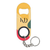 カラフルオーガニック抽象芸術の背景 キーホルダー栓抜き (裏面)