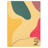 カラフルオーガニック抽象芸術の背景 クリップボード (裏面)