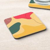 カラフルオーガニック抽象芸術の背景 コースター (左側)