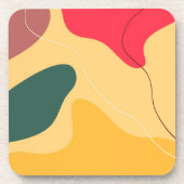 カラフルオーガニック抽象芸術の背景 コースター (正面)