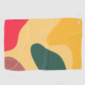 カラフルオーガニック抽象芸術の背景 ゴルフタオル (横)