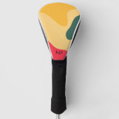 カラフルオーガニック抽象芸術の背景 ゴルフヘッドカバー (正面)