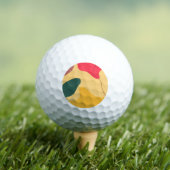 カラフルオーガニック抽象芸術の背景 ゴルフボール (インサイチュ 木)