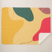 カラフルオーガニック抽象芸術の背景 シェルパブランケット (正面(横))