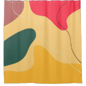 カラフルオーガニック抽象芸術の背景 シャワーカーテン (正面)