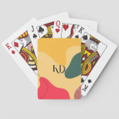 カラフルオーガニック抽象芸術の背景 トランプ (裏面)