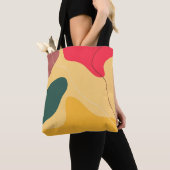 カラフルオーガニック抽象芸術の背景 トートバッグ (クローズアップ)