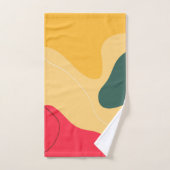 カラフルオーガニック抽象芸術の背景 バスタオルセット (ハンドタオル)