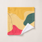 カラフルオーガニック抽象芸術の背景 バスタオルセット (ウォッシュタオル)