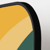 カラフルオーガニック抽象芸術の背景 ピックルボールラケット (左詳細)