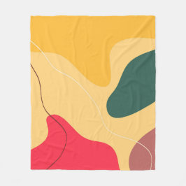 カラフルオーガニック抽象芸術の背景 フリースブランケット