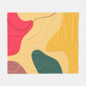 カラフルオーガニック抽象芸術の背景 フリースブランケット (正面(横))