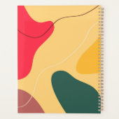 カラフルオーガニック抽象芸術の背景 プランナー手帳 (裏面)