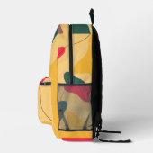 カラフルオーガニック抽象芸術の背景 プリントバックパック (右)