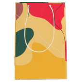 カラフルオーガニック抽象芸術の背景 ミディアムペーパーバッグ (正面)