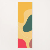 カラフルオーガニック抽象芸術の背景 ヨガマット (正面)