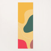 カラフルオーガニック抽象芸術の背景 ヨガマット (裏面)