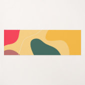 カラフルオーガニック抽象芸術の背景 ヨガマット (正面(横))