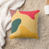 カラフルオーガニック抽象芸術図形の背景 クッション (ブランケット)