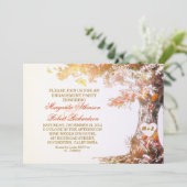 カラフルオーク材婚約パーティ招待状 招待状 (スタンド正面)