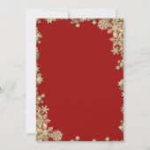 カラフルオーナメントストリングライトレッドクリスマス 招待状 (裏面)