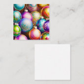 カラフルオーナメント予算ミニクリスマス ノートカード (正面/裏面)