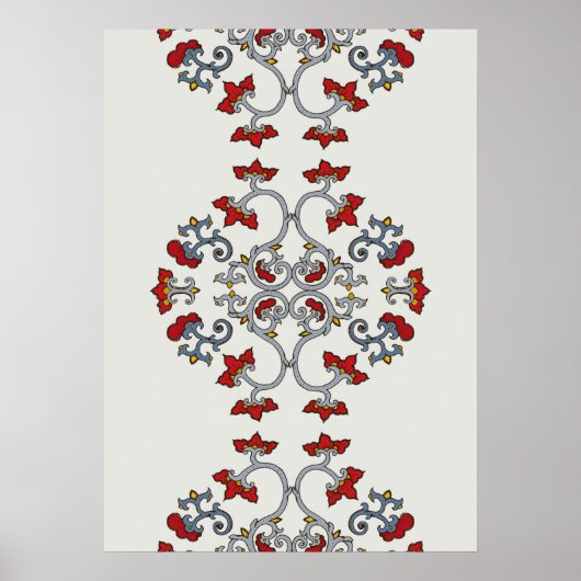 カラフルオーナメント模様ポスター ポスター (正面)