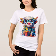 カラフルカウのTシャツ クールなドリンク