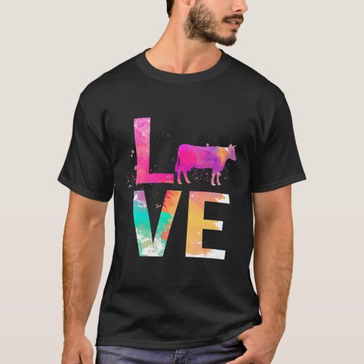 カラフルカウママ牛 Tシャツ (正面)