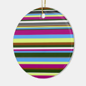 カラフルカスタマイズデザイストライプザ セラミックオーナメント (左)