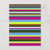 カラフルカスタマイズデザイストライプザ ポストカード (正面)