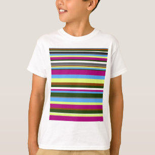 カラフルカスタマイズデザイストライプザ Tシャツ