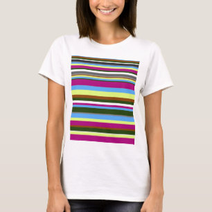 カラフルカスタマイズデザイストライプザ Tシャツ