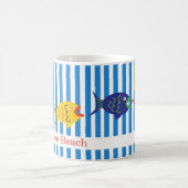 カラフルカスタムお洒落魚肉 コーヒーマグカップ (中央)