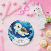 カラフルカスタムウミガメ赤ちゃんシャワー ペーパープレート (パーティー)