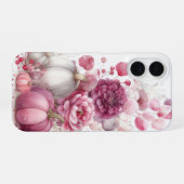 カラフルカスタムカボチャと花デザイン iPhone 16ケース (裏面横)